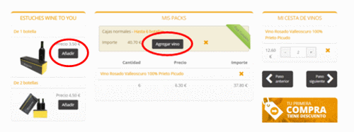 Puedes seleccionar el estuche de tus vinos